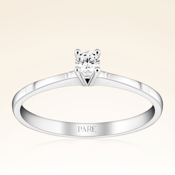 0,10 Karat Tektaş Pırlanta Yüzük - Pare Pırlanta