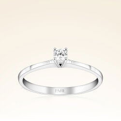 0,10 Karat Pırlanta Tektaş Yüzük - 1