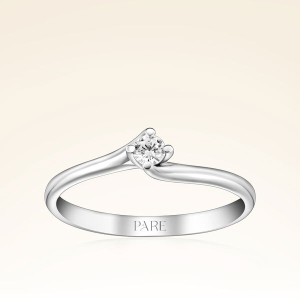 0,10 Karat Pırlanta Tektaş Yüzük - Pare Pırlanta