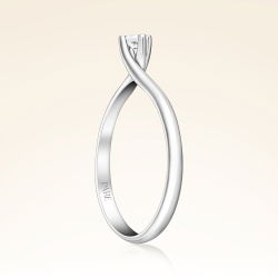 0,10 Karat Pırlanta Tektaş Yüzük - 2