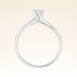 0,10 Karat Pırlanta Tektaş Yüzük - 3