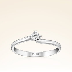 0,10 Karat Pırlanta Tektaş Yüzük - 1