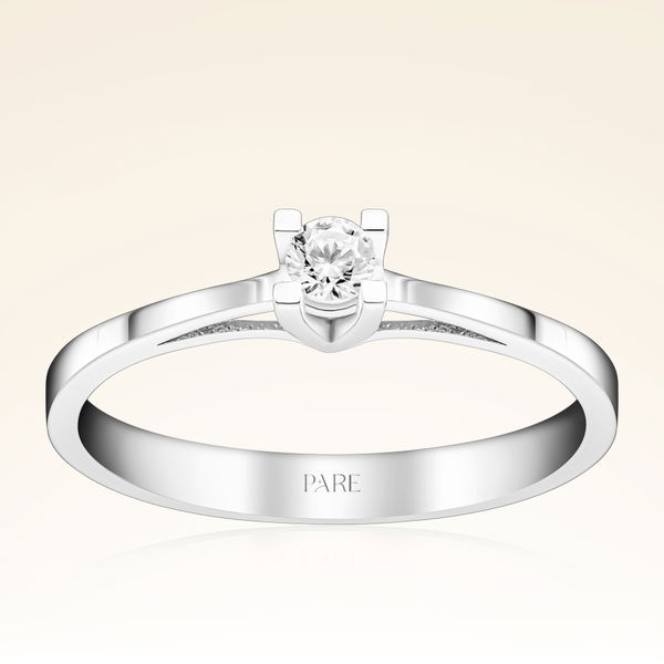 0,10 Karat Tektaş Pırlanta Yüzük - Pare Pırlanta