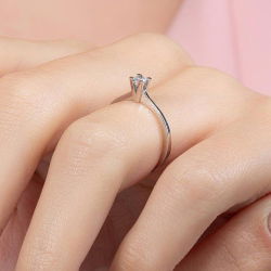 0,10 Karat Tektaş Pırlanta Yüzük - PR00284 - 7