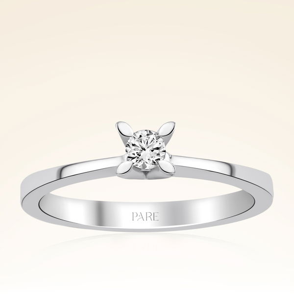 0,10 Karat Tektaş Pırlanta Yüzük - Pare Pırlanta