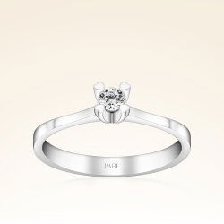 0,10 Karat Tektaş Pırlanta Yüzük - 1