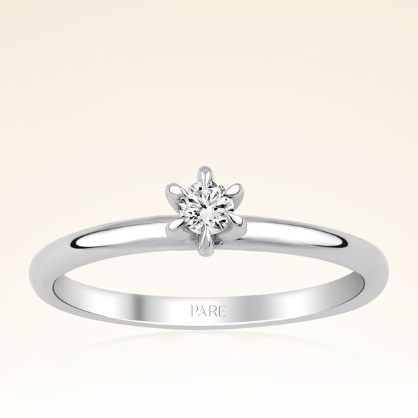 0,10 Karat Tektaş Pırlanta Yüzük - Pare Pırlanta