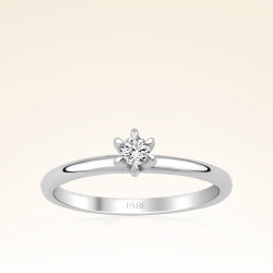 0,10 Karat Tektaş Pırlanta Yüzük - 1