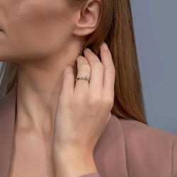 0,10 Karat Tektaş Pırlanta Yüzük - PR01031 - 4