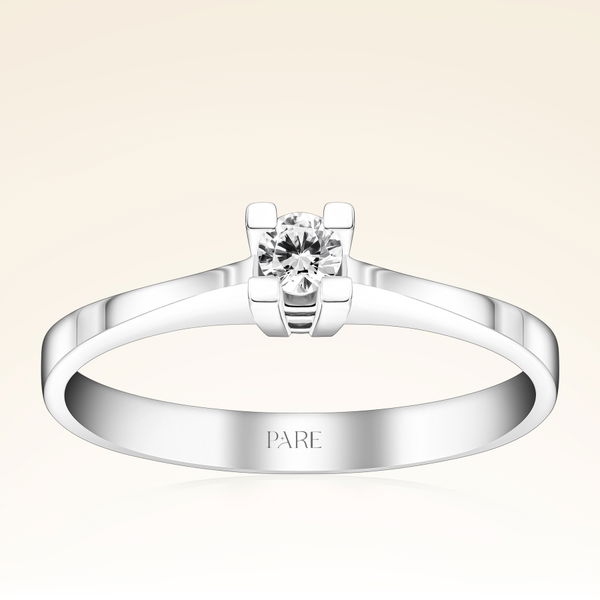 0,10 Karat Tektaş Pırlanta Yüzük - Pare Pırlanta