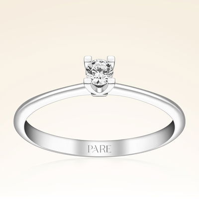 0,10 Karat Tektaş Pırlanta Yüzük - Pare Pırlanta