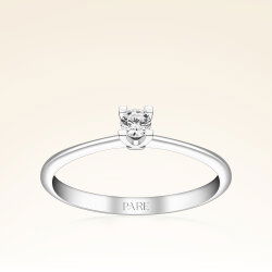 0,10 Karat Tektaş Pırlanta Yüzük - 1