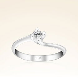 0,10 Karat Tektaş Pırlanta Yüzük - 1