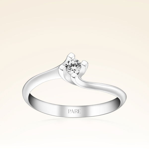 0,10 Karat Tektaş Pırlanta Yüzük - Pare Pırlanta