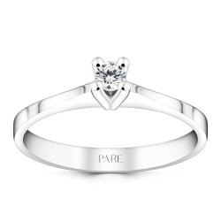 0,10 Karat Tektaş Pırlanta Yüzük - PR01250-8 - 1
