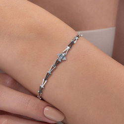 0,11 Karat Baget Pırlanta Bileklik - PR00999 - 4