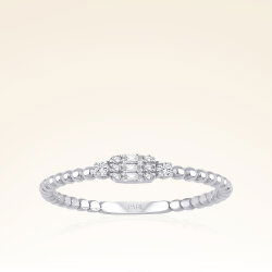 0,11 Karat Baget Pırlanta Yüzük - 1