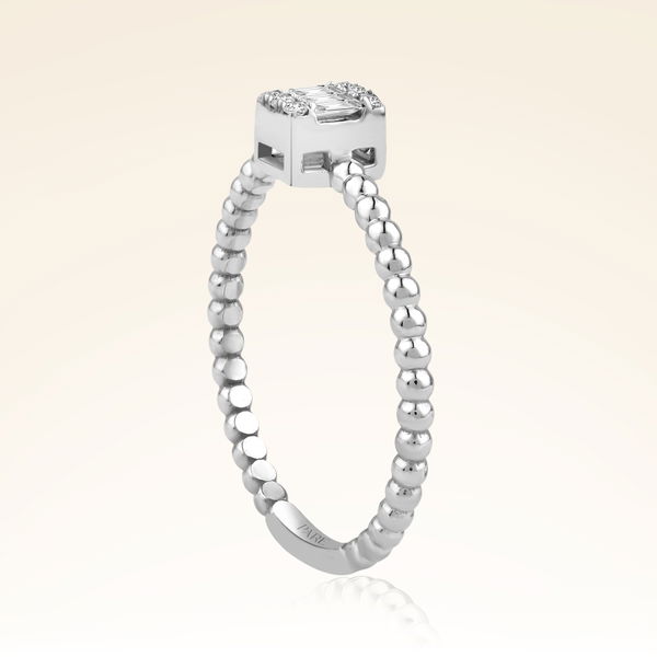 0,10 Karat Baget Pırlanta Yüzük - Pare Pırlanta