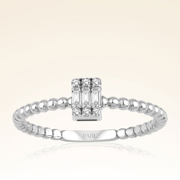 0,10 Karat Baget Pırlanta Yüzük - Pare Pırlanta