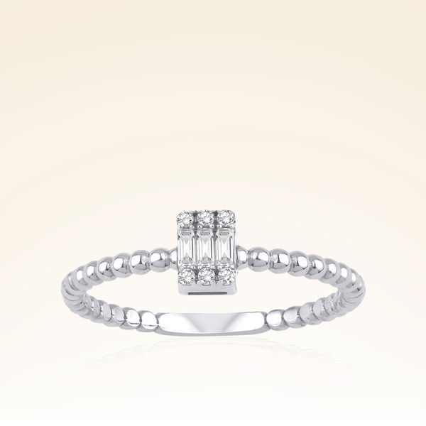 0,10 Karat Baget Pırlanta Yüzük - Pare Pırlanta