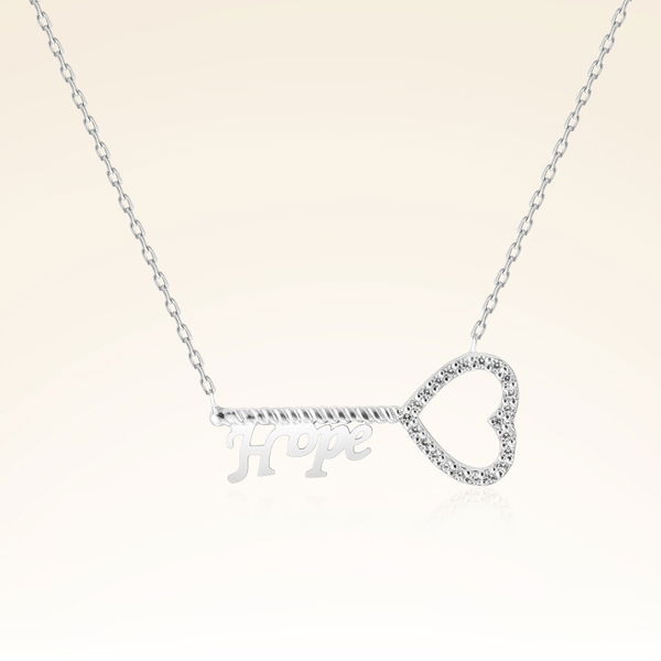 0,11 Karat Fantezi Kalp Pırlanta Kolye - Pare Pırlanta