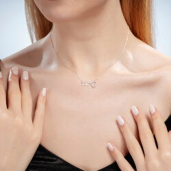 0,11 Karat Fantezi Kalp Pırlanta Kolye - 2