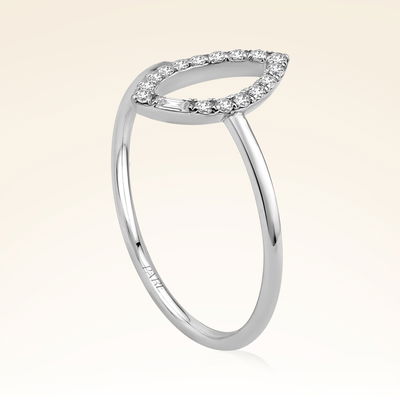 0,11 Karat Pırlanta Markiz Yüzük - Pare Pırlanta