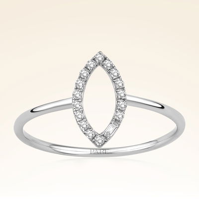 0,11 Karat Pırlanta Markiz Yüzük - Pare Pırlanta