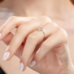 0,11 Karat Fantezi Pırlanta Yüzük - 4