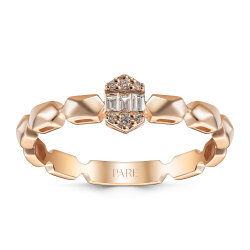 0,11 Karat Pırlantalı Baget Yüzük - PR01732 - 1
