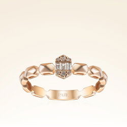 0,11 Karat Pırlantalı Baget Yüzük - 1