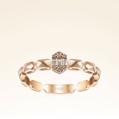 0,11 Karat Pırlantalı Baget Yüzük - Pare Pırlanta