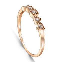 0,11 Karat Pırlantalı Trend Yüzük- PR01718 - 2
