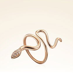 0,11 Karat Pırlantalı Yılan Yüzük - 2