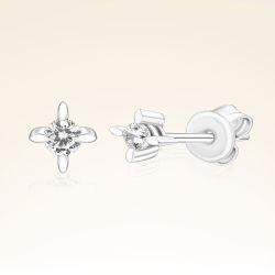 0,11 Karat Tektaş Pırlanta Küpe - PR00452 - 1