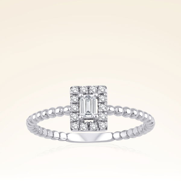 0,12 Karat Baget Pırlanta Yüzük - Pare Pırlanta