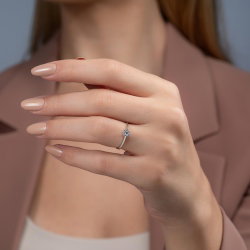 0,12 Karat Coronet Pırlanta Yüzük - 4