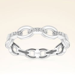 0,12 Karat Pırlanta Zincir Yüzük - 1