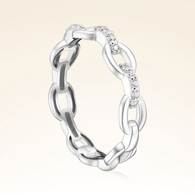 0,12 Karat Pırlanta Zincir Yüzük - PR00686 - Pare Pırlanta