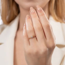 0,12 Karat Pırlanta Rose Trend Yüzük - 3