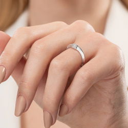 0,12 Karat Minimal Pırlanta Yüzük - 4