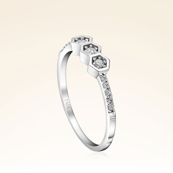 0,12 Karat Pırlanta Taşlı Trend Yüzük - Pare Pırlanta