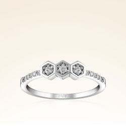 0,12 Karat Pırlanta Taşlı Trend Yüzük - 1