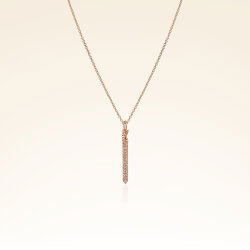 0,12 Karat Pırlantalı Rose Trend Kolye - 1