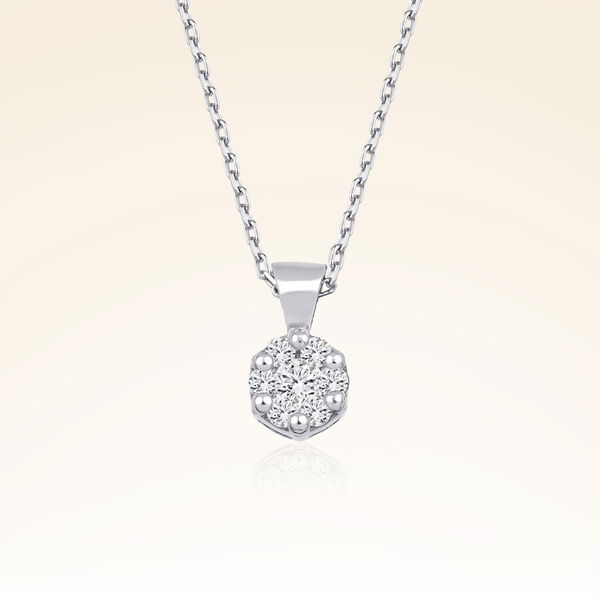 0,12 Karat Tektaş Pırlanta Kolye - Pare Pırlanta