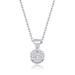0,12 Karat Tektaş Pırlanta Kolye - PR00604 - 1