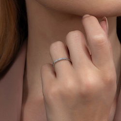 0,12 Karat Yarımtur Pırlanta Yüzük - PR00094 - 4