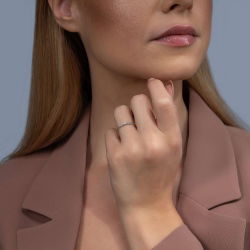 0,12 Karat Yarımtur Pırlanta Yüzük - PR00094 - 3