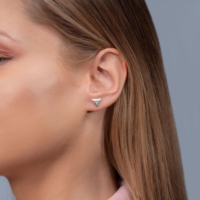 0,13 Karat Fantezi Pırlanta Küpe - Pare Pırlanta