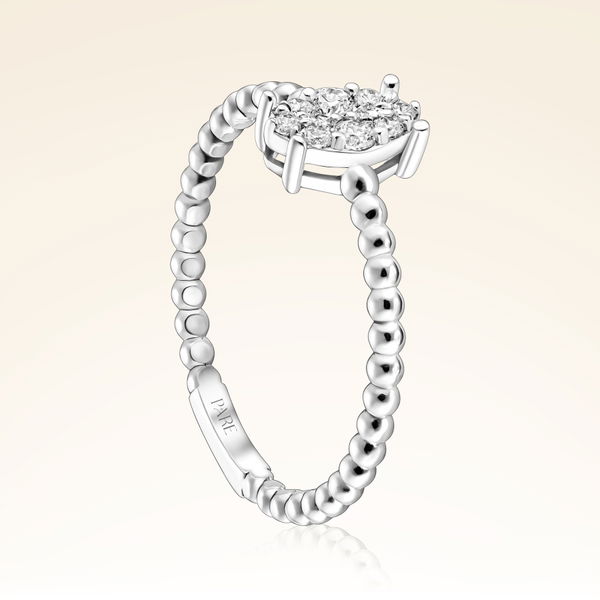 0,13 Karat Fantezi Pırlanta Oval Yüzük - Pare Pırlanta